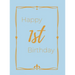 Happy 1st Birthday Guest Book (Hardcover): First birthday Guest book, party and birthday celebrations decor, memory book,1st birthday, baby shower, ha