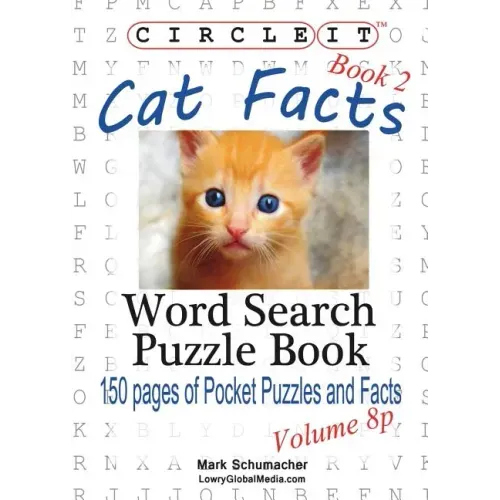 Circle It, Cat Facts, Pocket Size, Book 2, Word Search, Puzzle Book