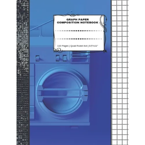 Graph Paper Composition Notebook: 110 Pages - Quad Ruled 4x4 - 8.5" x 11" Large Notebook with Grid Paper - Math Notebook For Students