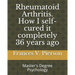 Rheumatoid Arthritis How I self-cured it completely 36 years ago