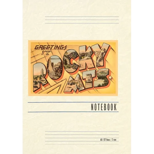 Vintage Lined Notebook Greetings from the Rocky Mts.