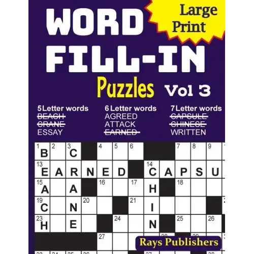 Large Print Word Fill-in Puzzles 3