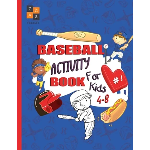 baseball activity book for kids 4-8: baseball gift for kids age 4 and up