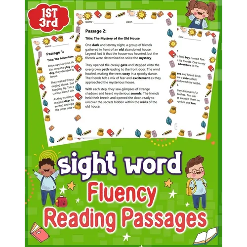 sight word fluency reading passages for Grades 1st to 3rd: Elevate early reading skills with our engaging sight word fluency passages designed for Gra