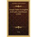 Aesop's Fables In English And Latin, Interlineary (1703)