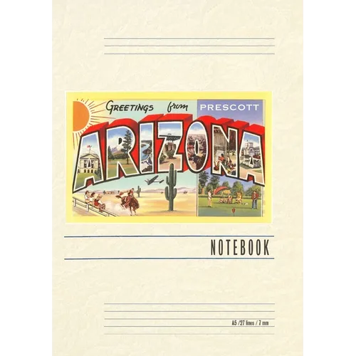 Vintage Lined Notebook Greetings from Prescott, Arizona
