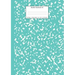 Marble Notebook A4: Turquoise Marble College Ruled Journal