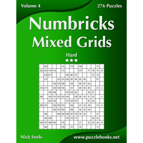 Numbricks Mixed Grids - Hard - Volume 4 - 276 Puzzles