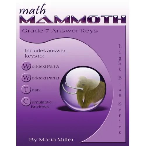 Math Mammoth Grade 7 Answer Keys