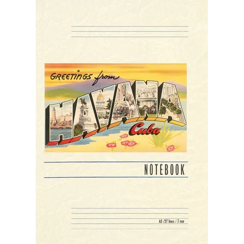 Vintage Lined Notebook Greetings from Havana, Cuba