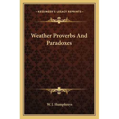 Weather Proverbs And Paradoxes
