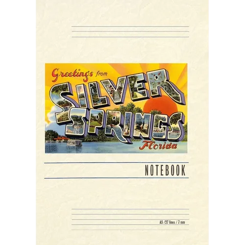 Vintage Lined Notebook Greetings from Silver Springs, Florida