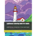 Lighthouse Coloring Book For Adults: Large Print Easy Coloring Book of Ocean Light Houses