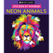 Brain Games - Sticker by Number: Neon Animals (28 Images to Sticker)