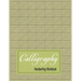 Calligraphy Handwriting Workbook: Practice Paper Slanted Grid - Green