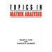 Topics in Matrix Analysis