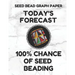 Seed Bead Graph Paper: Book for Designing Seed Beading Patterns, 8.5 by 11 Inches, Large Size, Funny Forecast White Cover