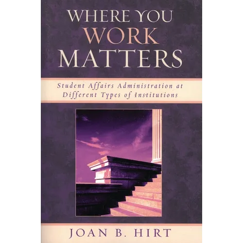 Where You Work Matters: Student Affairs Administration at Different Types of Institutions