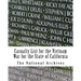 Casualty List for the Vietnam War for the State of California