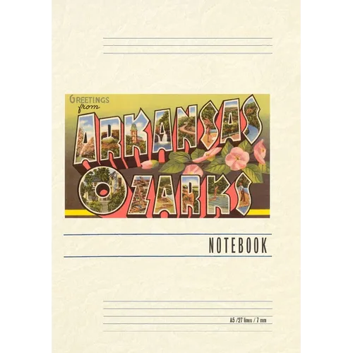 Vintage Lined Notebook Greetings from Arkansas Ozarks