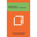 Elementary Mathematical Analysis