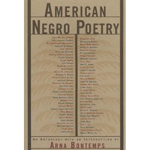 American Negro Poetry: An Anthology