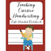 Teaching Cursive Handwriting Left Handed Notebook: Left hand journal workbook notebook for cursive letter practice for left handed beginner boys girls