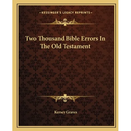 Two Thousand Bible Errors In The Old Testament