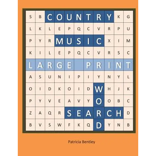 Country Music Large Print Word Search