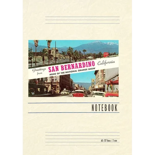 Vintage Lined Notebook Greetings from San Bernardino
