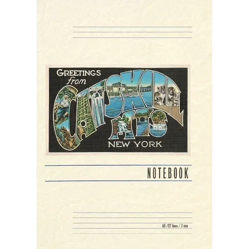 Vintage Lined Notebook Greetings from the Catskill Mountains, New York