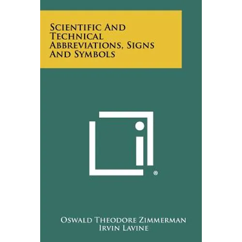 Scientific and Technical Abbreviations, Signs and Symbols