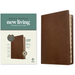 NLT Large Print Thinline Reference Bible, Filament Enabled Edition (Red Letter, Leatherlike, Rustic Brown, Indexed)