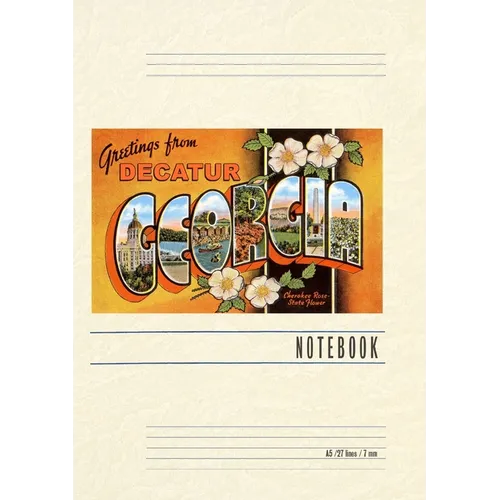 Vintage Lined Notebook Greetings from Decatur