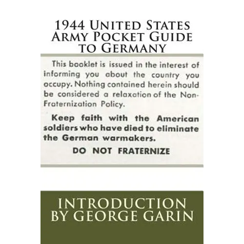1944 United States Army Pocket Guide to Germany