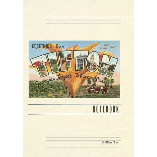 Vintage Lined Notebook Greetings from Tifton