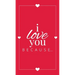 I Love You Because: A Red Hardbound Fill in the Blank Book for Girlfriend, Boyfriend, Husband, or Wife - Anniversary, Engagement, Wedding,