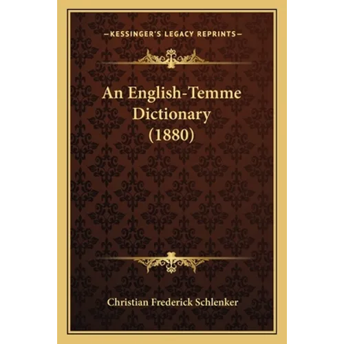 An English-Temme Dictionary (1880)