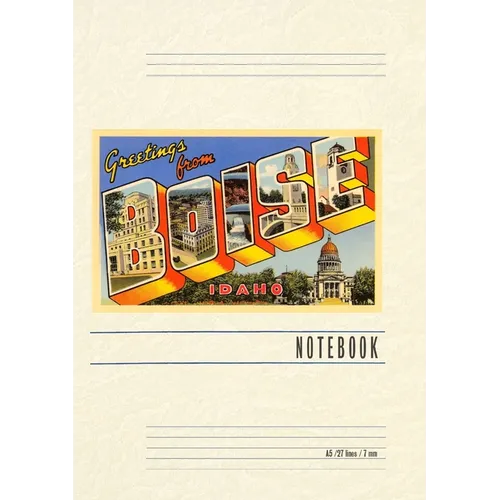 Vintage Lined Notebook Greetings from Boise