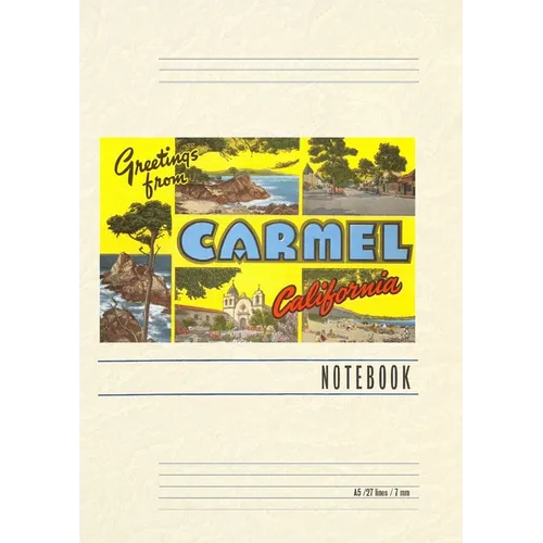 Vintage Lined Notebook Greetings from Carmel, California