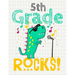 5th Grade Rocks!: Funny Back To School notebook, Gift For Girls and Boys,109 College Ruled Line Paper, Cute School Notebook, School Composition Notebo