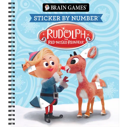 Brain Games - Sticker by Number: Rudolph the Red-Nosed Reindeer