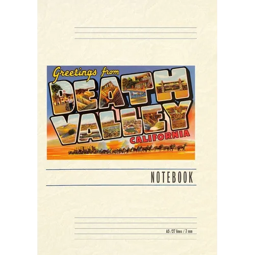 Vintage Lined Notebook Greetings from Death Valley, California
