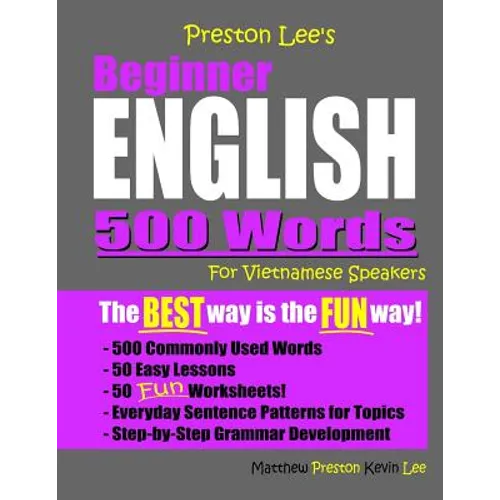Preston Lee's Beginner English 500 Words For Vietnamese Speakers