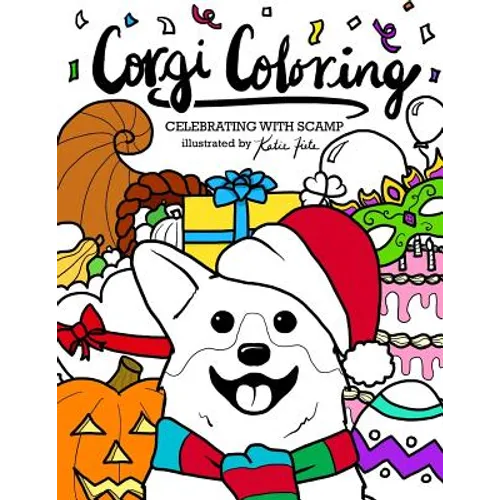 Corgi Coloring: Celebrating with Scamp