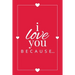 I Love You Because: A Red Fill in the Blank Book for Girlfriend, Boyfriend, Husband, or Wife - Anniversary, Engagement, Wedding, Valentine