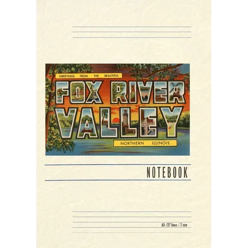 Vintage Lined Notebook Greetings from Fox River Valley, Illinois