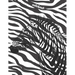 Notebook: Collage Ruled Composition Notebook, Zebra With Black And White Strips Background