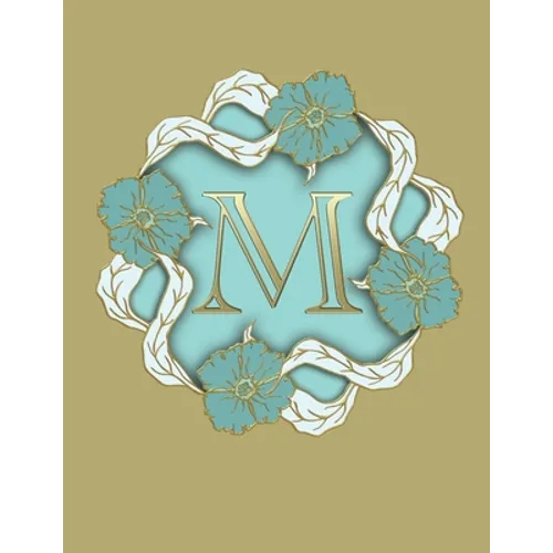 M: 100 Pages 8.5" X 11" Monogram Notebook College Ruled Line Paper