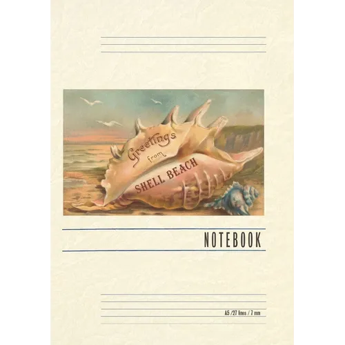 Vintage Lined Notebook Greetings from Shell Beach